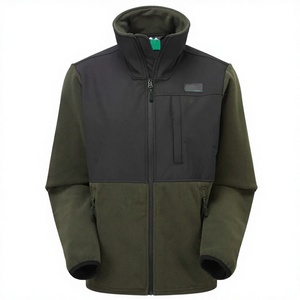 Southern Star Men's Corduroy Softshell Stand Collar Winter Green Camouflage Pattern Breathable Windproof Zipped Pockets - Product Image 1