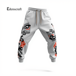 Pantalon de survêtement Streetwear léger pour hommes, imprimé doux, confortable, taille moyenne, adapté à la course à pied ou à un usage quotidien décontracté. - Product Image 3