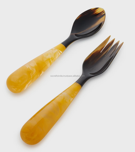 Servidores de ensalada de resina hechos a mano duraderos Utensilios de cocina ecológicos para servir frutas y verduras - Product Image 5
