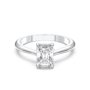 Juego de puntas de diamante de forma radiante de moissanita de 1,55 quilates, anillo de compromiso solitario hecho en plata para mujer - Product Image 5