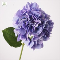 Fleur d'hortensia artificielle de haute qualité 62 cm, toucher réaliste, pour fête, hôtel, mariage, fleurs décoratives de table, vert, blanc, rose