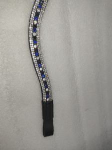 Bride d'équitation occidentale ADEEFA de haute qualité, en cuir, avec 5 rangées de cristaux, taille personnalisable, pour mariage - Product Image 4