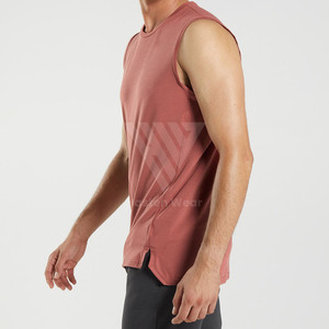 เสื้อกล้ามสำหรับผู้ชายเสื้อออกกำลังกายผ้าฝ้าย100% ถักระบายอากาศได้ดีดีไซน์แบบ OEM - Product Image 2