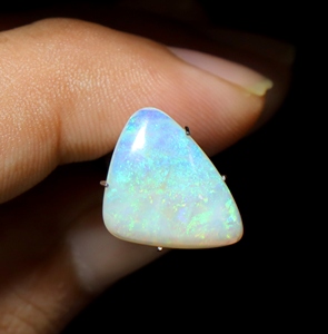 Cabujón de ópalo australiano natural, Ópalo sólido Coober Pedy 16X12X4MM, piedra preciosa suelta de corte ovalado aproximado para la fabricación de joyas - Product Image 1