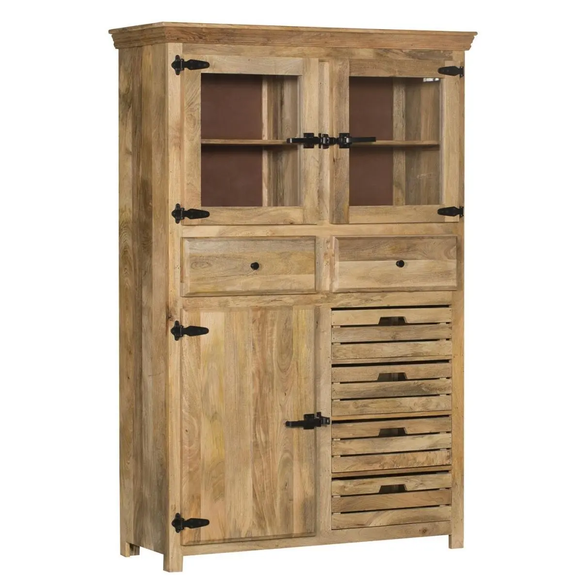 Cảm ứng nhà bếp lưu trữ ngăn kéo cửa tủ tự chọn tủ gỗ với kính cổ điển với lớp cao cấp tự nhiên rắn