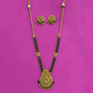 Haute Qualité Designer De Luxe Antique Temple Collier Mat Plaqué Or Colliers De Mode - Product Image 1