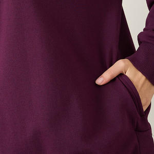 Sudaderas con capucha con hombros caídos personalizadas para mujer con logotipo, Jersey elegante, perfecto para ropa informal y sesiones de gimnasio - Product Image 2