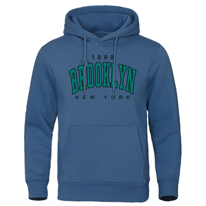 1898 Brooklyn New York Printed <b>Mens</b> Hoody Creativity Crewneck Clothing Fashion Oversize <b>Sweatshirt</b> Fashio Crewneck Hoodie Male - Product Image 2