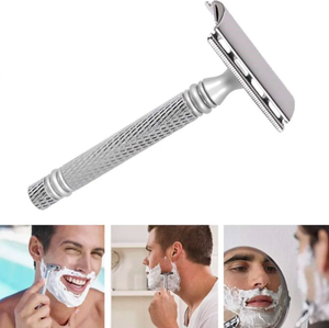 Maquinilla de afeitar de seguridad Manual de acero inoxidable de lujo para hombre, Bikini desechable para afeitado de mango de madera, depilación corporal - Product Image 3