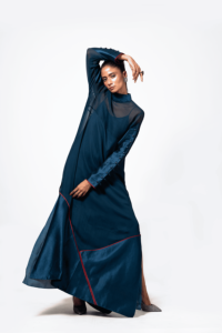 Indigo Sentinel - Conjunto de Vestido Kurti con Pliegues Rojos Indigo - Product Image 2