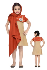 Uniforme islámico para niñas, Material de grado superior, con bufanda, color personalizado, precio más bajo, a la venta - Product Image 2