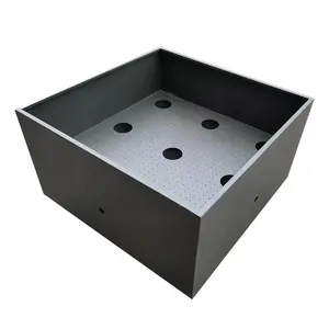 Custom Large Outdoor Steel Rectangular Planter Box Galvanized Metal Garden Planter with Country Design for Shopping Mall