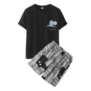 Conjunto de Pantalones Cortos de Punto 100% Algodón para Hombre, Casual, Verano, Tendencia de Moda, Transpirable, de Secado Rápido, con Nueva Tasa Baja - Product Image 1