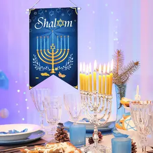 Drapeaux décoratifs de Hanouka pour porche, ensemble de bannières festives pour l'extérieur - Product Image 4