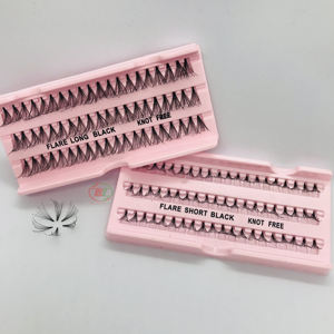 Vietnam Vente en gros Premade CC Free Flare Faux cils Cachemire Extensions de cils Cluster Knot DD Curl Flare Faux cils Ventilateurs - Product Image 5