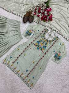 Nuevo Diseño de Ropa de Fiesta, Top Salwar Kameez de Seda Chinnon con Bordado Pesado y Lentejuelas, Manga de Secado Rápido - Product Image 6