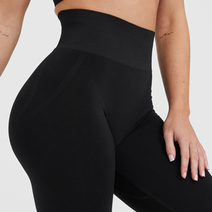 Legging deportivo para mujer 2024, cómodo tejido de punto de cintura alta, logotipo transpirable en la cintura, gran oferta, último estilo para entrenamiento - Product Image 3