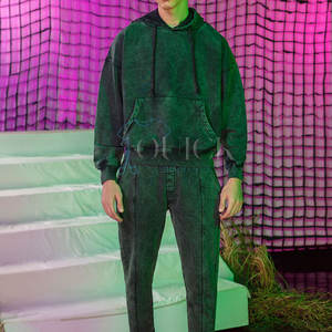 Chándal de invierno transpirable con lavado ácido de gran calidad para correr, ropa informal con logotipo personalizado, 100% algodón al mejor precio - Product Image 6