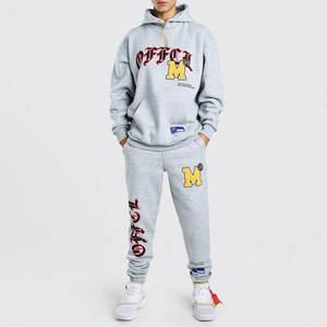 Conjunto Deportivo Personalizado con Logotipo, Chándal Grueso de Alta Calidad, Sudadera con Capucha y Pantalones Deportivos para Hombre - Product Image 1