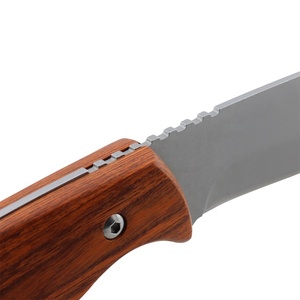 Vente en gros de couteau de camping en plein air en acier inoxydable de qualité supérieure personnalisé OEM ODM avec manche en bois couteau de chasse de qualité - Product Image 6