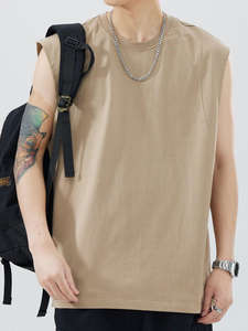 เสื้อกล้ามผู้ชาย AASTANA WEARS INC สไตล์ไฮสตรีท ผ้าผสมโพลีเอสเตอร์/คอตตอน 180gsm ไม่หด แห้งเร็ว เป็นมิตรกับสิ่งแวดล้อม ทรงบ็อกซี่ - Product Image 4