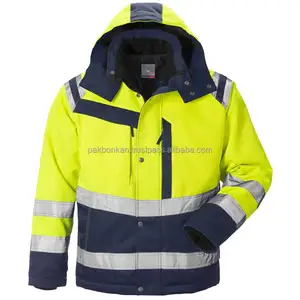 Tersedia dalam stok jaket reflektor keamanan musim dingin jaket keselamatan jalan reflektif & kemeja untuk konstruksi & digunakan