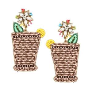 Hermosos pendientes bordados con cuentas hechos a mano semilla cuenta Boho pendiente para mujer chica buena calidad niñas mujeres pendientes bordados - Product Image 5