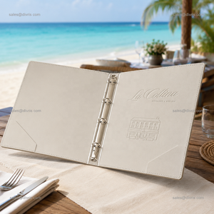 Cubierta de Menú Moderna DIVRIS de Cuero PU con Logotipo Grabado, Tamaño y Color Personalizables, Impermeable, Ecológica, con Capacidad para Múltiples Páginas - Product Image 3