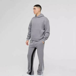 เสื้อแจ็กเก็ตมีซิปสำหรับผู้ชายชุดวิ่งกางเกงวอร์มผ้าคอตตอนเย็บปะติดเสื้อบล็อกสีสำหรับ100% โลโก้ - Product Image 5