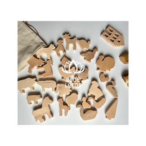 Juguete de tendencia superior para niños que promueve la imaginación, la creatividad, juguete de animales de madera para niños, juego duradero respetuoso con el medio ambiente - Product Image 1