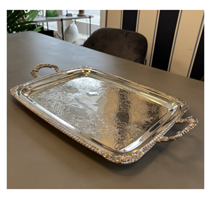 Indian Manufacturer Luxury Metal <b>Tray</b> Rectangle Shape Metal Steel Food Serving <b>Tray</b> for Home Kitchen <b>Storage</b> <b>Tray</b> Cheap Price - Product Image 6