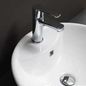 Lavabo rond blanc pour comptoir - Product Image 4