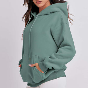 เสื้อฮู้ดลำลองผ้าฝ้าย2025สแปนเด็กซ์คอเสื้อแขนยาวมีฮู้ดทรงหลวมใส่ได้กับโลโก้หน้าสำหรับฤดูหนาว - Product Image 4