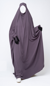 Abaya Marrón con Hiyab, Túnica Musulmana de Manga Larga, Vestido Modesto para Uso Diario - Product Image 6