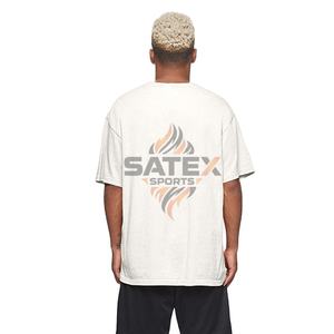 เสื้อยืดผู้ชายผ้าฝ้าย 100% สีพื้นแบบกำหนดเอง ล้างสีแบบวินเทจ ไซส์ใหญ่ ทรงปกติ แห้งเร็ว ระบายอากาศได้ดี - Product Image 4