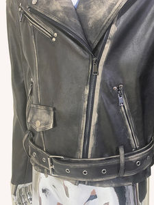 Veste en cuir Veste en cuir à la mode pour hommes faite sur mesure fabriquée au Pakistan - Product Image 6