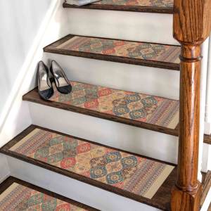 Tapis ethnique, tapis beige, tapis rouge, tapis moderne, tapis personnalisé - Product Image 1