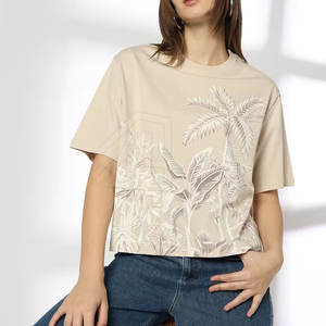 Nuevas camisetas de moda Logotipo de impresión personalizado Camiseta de algodón para mujer Vamos a ir a la fiesta Transpirable - Product Image 3