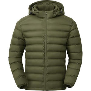 Casual Puffer Jacket Regular Length with Zipper Closure Winter <b>Warm</b> Material Plain Dyed bubble <b>coat</b> for <b>men</b> - Product Image 1