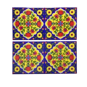 กระเบื้องเซรามิคผนังห้องน้ำและห้องครัวขนาด6x6นิ้วทำด้วยมือชุดอุปกรณ์เสริม4ชิ้นที่มีน้ำหนักเบา - Product Image 1