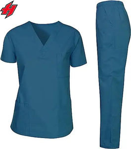 Trajes exfoliantes elásticos para mujer, uniformes de enfermería transpirables para correr, uniformes médicos de Spandex para uso en salón de belleza - Product Image 1