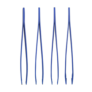 Pinzas de cejas de acero inoxidable ecológicas de alta calidad profesionales, Punta puntiaguda, logotipo personalizado, belleza de depilación azul - Product Image 4