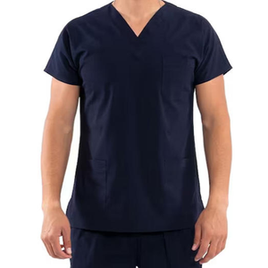 ชุดสครับแพทย์แบบยูนิเซ็กซ์ ราคาขายส่ง OEM ระบายอากาศได้ดี สวมใส่สบาย ยืดหยุ่นได้ คุณภาพสูง ราคาคุ้มค่า ผลิตจากโพลีเอสเตอร์/เรยอน สำหรับโรงพยาบาล - Product Image 4