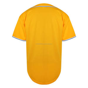 Jersey de béisbol de manga corta con botones para hombre, uniformes de tela de punto estampados - Product Image 3