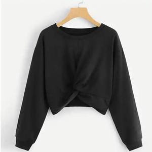 Tendance en gros sur mesure femmes haut court en jersey et tissu éponge 100% coton matériel Logo personnalisé OEM femmes haut court - Product Image 2