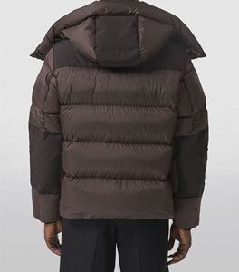 2025 Winter Collection Custom Made Men's Canvas Puffer <b>Jacket</b> with Full Zipper Waterproof & Breathable Thick Stand Collar - Product Image 3