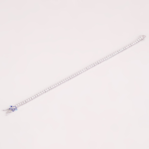 8-Inch 14K Gold Plated VVS Lab Diamond Bracelet Womens Style Joyería al por mayor - Product Image 3