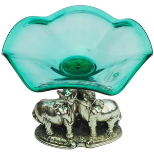 Moderno Tazón de Metal Esculpido Hecho a Mano ZAHID EXPORTS Modelo ZE-392T Estilo Americano para Interiores de Lujo, Tazón Elegante y Seguro con Acabado Plateado - Product Image 3