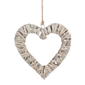 Open Flat Wicker Heart Wall Hanging - Product Image 2