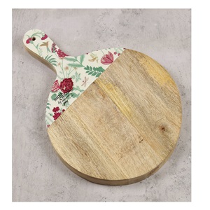 Planche à découper en marbre et en bois de forme carrée au design admirable - Product Image 2